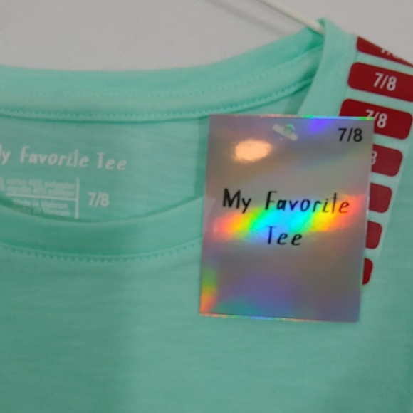 My Favorite Tee Green Giraffe W Sequin Size 7/8 - Picture 4 of 5